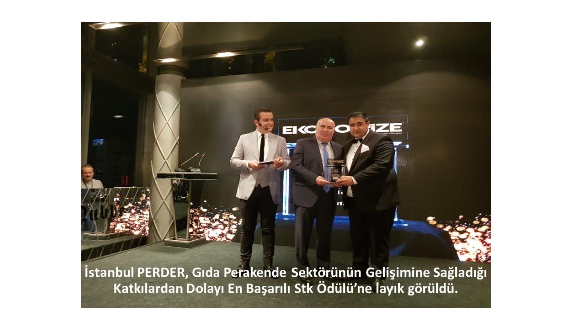 İstanbul PERDER, Gıda Perakende Sektörünün Gelişimine Sağladığı Katkılardan Dolayı En Başarılı Stk Ödülü’ne layık görüldü.