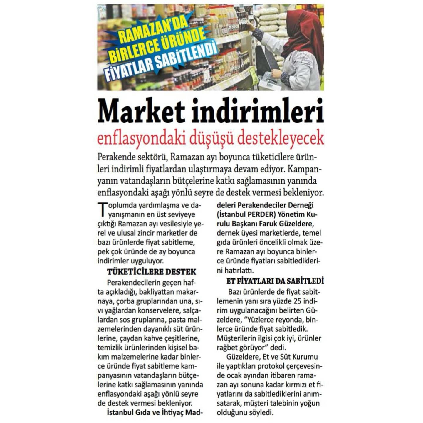 Yerel Marketlerden Enflasyona Karşı Kararlı Mücadele
