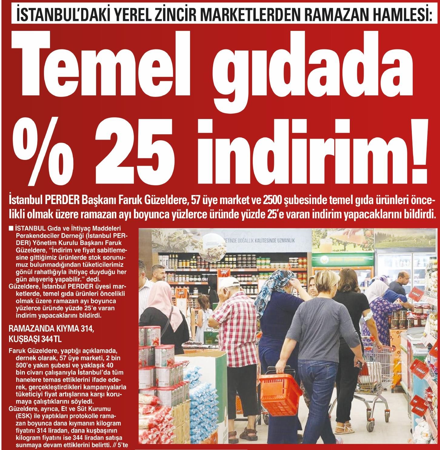 İstanbul PERDER Üyelerinden Ramazan Hamlesi