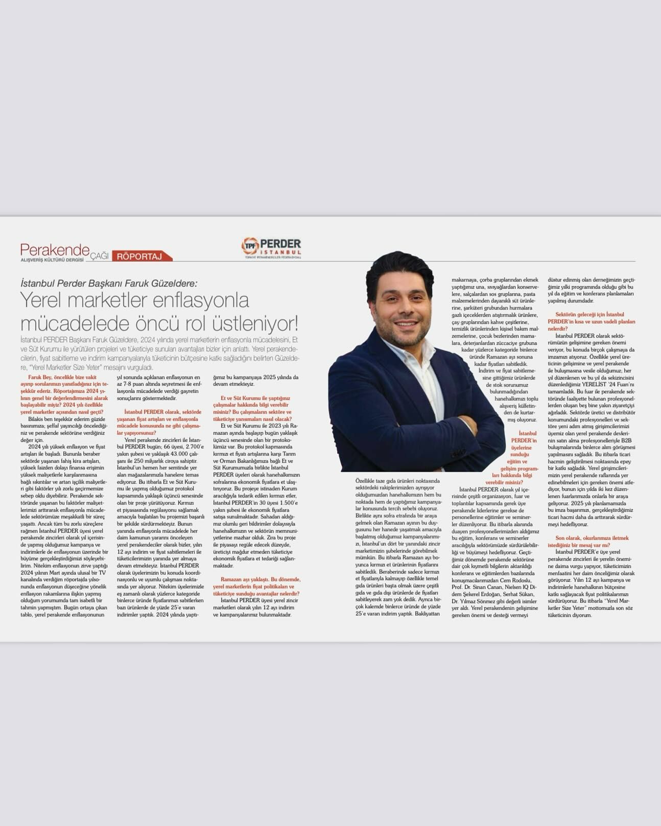 Faruk Güzeldere: "Yerel Marketler Enflasyonla Mücadelede Öncü Rol Üstleniyor!"